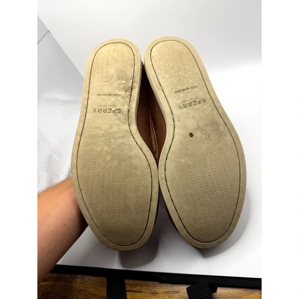 Sperry Gold Cup STS12848 Mens 8M Sneakers Rust Leather Moc Toe Casual Boat Shoes